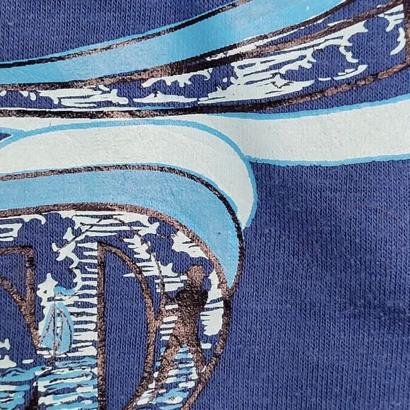 Vintage 80s Sportswear Shirt Small 17x24 Blue - Picture 12 of 12